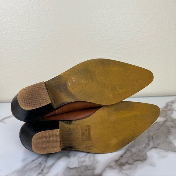 Chase+Chloe Women Size 9 Brown Faux Leather Pointed Toe Pull On Ankle Boots - Picture 10 of 10